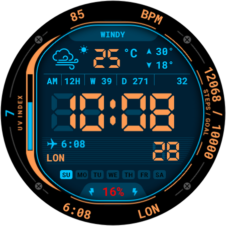Weather Dual Time Watch 002