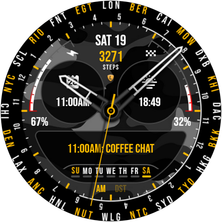 World Time Watch Face