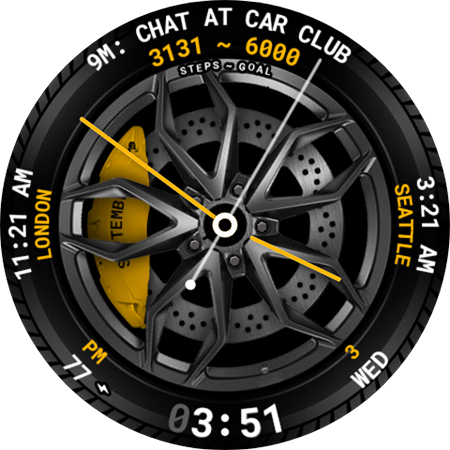 Alloy Wheel Watch Face