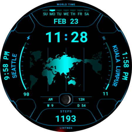 Time Zone Watch Face 051