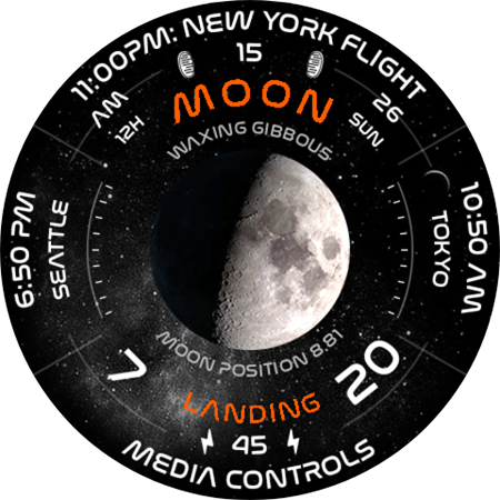 Moon Watch Face 154